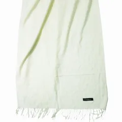 Cashmere カシミヤ100% 大判 ストール マフラー ホワイト サイズ180×65cm レディース 【中古】