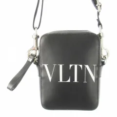 ヴァレンティノ ガラヴァーニ VALENTINO GARAVANI VLTN ショルダーバッグ ポシェット レザー 革 ロゴ 黒 ブラック /CK23 ■GY18のサムネイル
