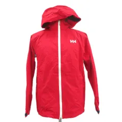 ヘリーハンセン HELLY HANSEN アウトドアウエア パーカー ナイロン M 赤 レッド 無地 ジップアップ ミドル丈 /YS35 ■ECC004