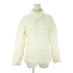 ユニクロ UNIQLO ULTRA LIGHT DOWN ダウンジャケット 上着 L 白 アイボリー ポケッタブル 無地 スタンドカラー 長袖 /CK6 ■ECD004のサムネイル