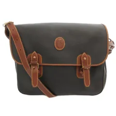 トラサルディ TRUSSARDI ショルダーバッグ 黒 ブラック フラップデザイン バックル留め ロゴパッチ /TQ ■GY99のサムネイル