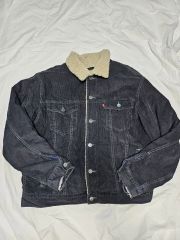 90s リーバイス w7505コーデュロイ トラッカージャケット 日本製 短丈 リーバイスW7505-15 コーデュロイトラッカージャケット レッド Mサイズ