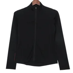 PRADA SPORTS プラダスポーツ ブルゾン タイト ストレッチ ナイロン ラバーロゴ ジャケット アウター ジップアップ ブラック M レディース 【中古】のサムネイル