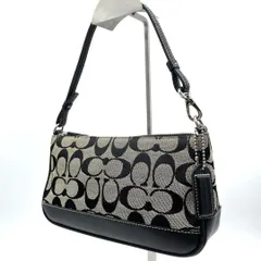 COACH コーチ アクセサリーポーチ シグネチャー キャンバス レザー グレー ブラック ミニバッグ ワンショルダー ハンドバッグ Y2K アーカイブ レディース ポーチ