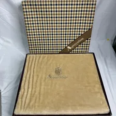 未使用品 Aquascutum アクアスキュータム 毛布 ブランケット 寝具 ベージュ系 松本繊商 MERMAID 長期保管品 ギフトのサムネイル
