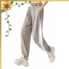 [Nesseo] ヨガパンツ ダンスパンツ レディース ゆったり トレーニングパンツ フィットネス ロングパンツ スポーツウェア ヨガウェア CK097-kh-L 0のサムネイル