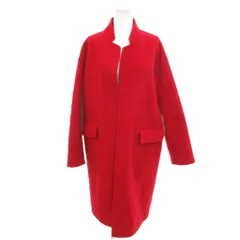 ランバンオンブルー LANVIN en Bleu 美品 コート カシミヤ混 ミドル丈 38 赤 レッド  長袖 フラップポケット /ILのサムネイル