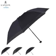 ランバンオンブルー LANVIN en Bleu 折りたたみ傘 雨傘 メンズ 60cm 軽量 裾ボーダーのサムネイル