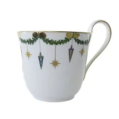 ロイヤルコペンハーゲン ROYAL COPENHAGEN 美品 スターフルーテッド クリスマス ハイハンドル マグカップ コップ 白系 ホワイト 330mlのサムネイル