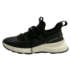 LANVIN en Bleu(ランバンオンブルー) スニーカー 24 1/2 レディース 黒 インソール取外し可 レザー