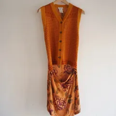 1997SS  DRIES VAN NOTEN  ドリスヴァンノッテン　レーヨン　レイヤードワンピース　ベスト　サイズ36   Made in Belgiumのサムネイル
