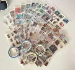 まとめ ホログラム ステッカー (リラックマ, hello kitty(ハローキティ), Sylvanian Families シルバニアファミリー など) マスキング テープ