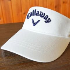 キャロウェイ Callaway サンバイザー □ サイズ59.2cm 調節可 白