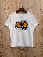 レア❗️アベイシングエイプ マリオ×ベビーマイロ プリント Tシャツ 白 M レア❗️アベイシングエイプ マリオ×ベビーマイロ プリント Tシャツ 白