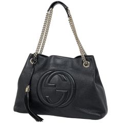 y*e様 オークションGUCCI ソーホー　インターロッキングG ブラック コイ 7/17迄】GUCCI グッチ ソーホーインターロッキング 2WAY ブラック