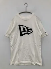 NEW ERA ニューエラ Tシャツ/カットソー SMALL ホワイト 前面プリント ブランドロゴ ミドル丈 半袖 クルーネック(丸首) メンズ レディース