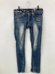 RODEO CROWNS ロデオクラウンズ デニムパンツ 25 ブルー フルレングス 無地 ワンポイント スキニー・タイト ストレート ローライズ ヴィンテージ レディース