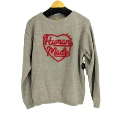 ヒューマンメイド HUMAN MADE 24AW HEART KNIT SWEATER GRAY メンズ JPN：L のサムネイル