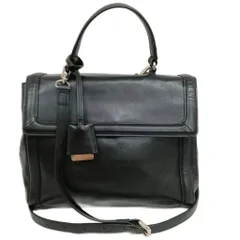 ポールスチュアート PAUL STUART 2way レザー ハンドバッグ ショルダーバッグ 黒 ブラック ゴールドカラー金具のサムネイル