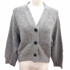 アダムエロペ Adam et Rope' カーディガン ニット Vネック 長袖 ウール F グレー /YK