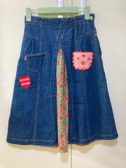 美品 ムチャチャ 刺繍入りデニムスカート 子供服 Lサイズ - メルカリ