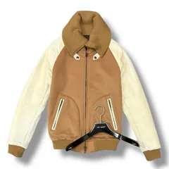 1piu1uguale3 13AW CASHMERE MELTON / VESPA DONKT ZIP STADIUM カシミアメルトンドンキースタジャン ブルゾン ジャケット ウノピュウノウグァーレトレ MRB001 キャメル 5 Ⅴ （98731A）のサムネイル
