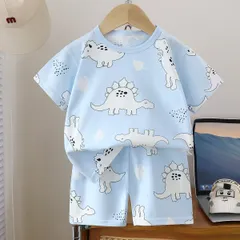 【男の子 女の子 兼用】子供用 半袖半ズボンセット 夏服 綿100% 韓 ベビー キッズ 120cm かわいい Tシャツ 短パン 送料無料 新品未使用
