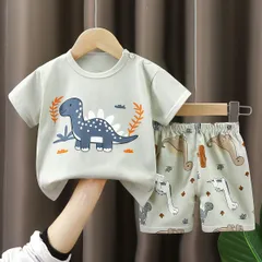 【男の子 女の子 兼用】子供用 半袖半ズボンセット 夏服 綿100% ベビー キッズ おしゃれ 110cm 新品未使用 送料無料