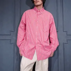 USA VINTAGE Ralph Lauren STRIPE PATTERNED BD SHIRT/アメリカ古着ラルフローレンストライプ柄ボタンダウンシャツ