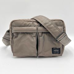 未使用級 PORTER TANKER 二層式 ショルダーバッグ S シルバーグレ