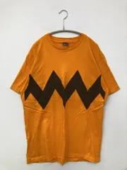 ORIGINAL Tシャツ/カットソー L オレンジ 前面プリント バックプリント その他総柄 ミドル丈 半袖 クルーネック(丸首) メンズ レディース