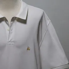 【ビックサイズ】ブルックスブラザーズ ゴールデンフリース 鹿の子 半袖 ポロシャツ 白 金羊 XL 2XL 赤タグ ビックサイズ オーバーサイズ ヴィンテージ 美品 米国購入