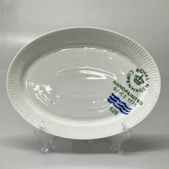 ROYAL COPENHAGEN(ロイヤルコペンハーゲン) プレート新品同様  - 白×ダークグリーン×ネイビーのサムネイル