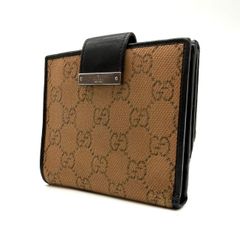 極美品✨GUCCI GGキャンバス 二つ折り財布 スクエア 10カード シルバー