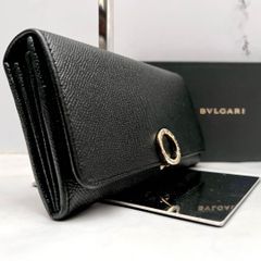 ◇極美品◇ブルガリ ビーゼロワン フラップ型長財布 ブラックレザー