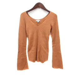 マメクロゴウチ  Mame Kurogouchi ユニクロ UNIQLO ニット カットソー 長袖 リブ S ベージュ /MN