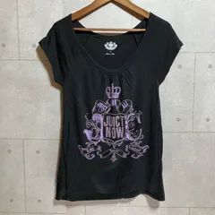 JUICY COUTURE ジューシークチュール Tシャツ ショートスリーブ カットソー 半袖 トップス クラウン ラインストーン S ブラック 黒 Y2K ギャル レディース SU-17-22のサムネイル
