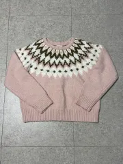 ピンク色 ラウンドネック ニット 新品