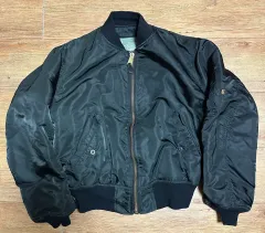 90 00s 民生用 Alpha Industries アルファ インダストリーズ MA1 ジャケット ブラック アメリカ製