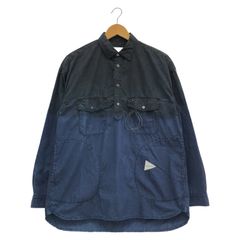 【中古】and wander コーデュラ グラネーションシャツ サイズ3 574-1183086 アンドワンダー ブルー/ネイビー[19]