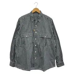【中古】PORTER CLASSIC ロールアップ ギンガムチェックシャツ サイズM ポータークラシック ブルー/ホワイト[19]のサムネイル
