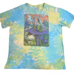 PARKING LOT T-SHIRT CO. 1987 T셔츠 타이다이 무늬 XL 사이즈 반소매 USA제 헌옷 LIQUID BLUE 이상한 나라의 앨리스 2008 카피라이트
