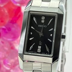 美品 SEIKO LUKIA 1F20-0BW0 ブラック スクエア レディース 稼働】セイコー SEIKO ルキア LUKIA 1F20-0BW0 黒文字盤 ダイヤ 腕時計