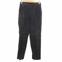 ユナイテッドアローズ UNITED ARROWS スラックスパンツ 麻 リネン 36 S 黒 ブラック /YK