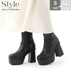 Style JELLY BEANS スタイル ジェリービーンズ 厚底 ブーツ スタイルアップ ショートブーツ チャンキーヒール 疲れにくい 美脚 脚長 フィット sjb0048