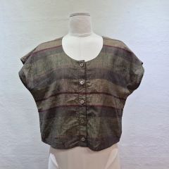 新品】DESIGNWORKS 日本製 半袖ブラウス カーキ - メルカリ