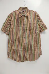 Paul Smith LONDON ポールスミス マルチストライプ 半袖シャツ L-XLサイズ相当 4-Q182/1/NP