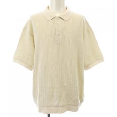 美品】フレッドペリー リネンライク ニットポロシャツ グレー L 完売