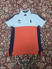 M/バスト50 90s POLO RALPH LAUREN(ポロラルフローレン) ビックポニー カラーブロック 半袖 ポロシャツ