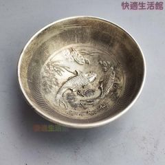 鈴木長翁斎』造 吉岡宗雲斎刻 桐紋純銀盃 酒器 盃 茶道具 - メルカリ